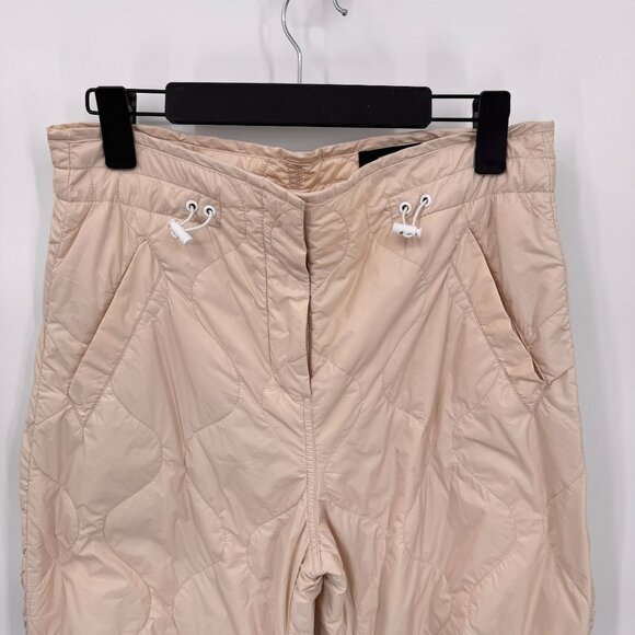 Rag & Bone Rudy Quilted Nylon Jogger Pants Womens Small Tan‎ Nylon Pockets - Picture 2 of 12